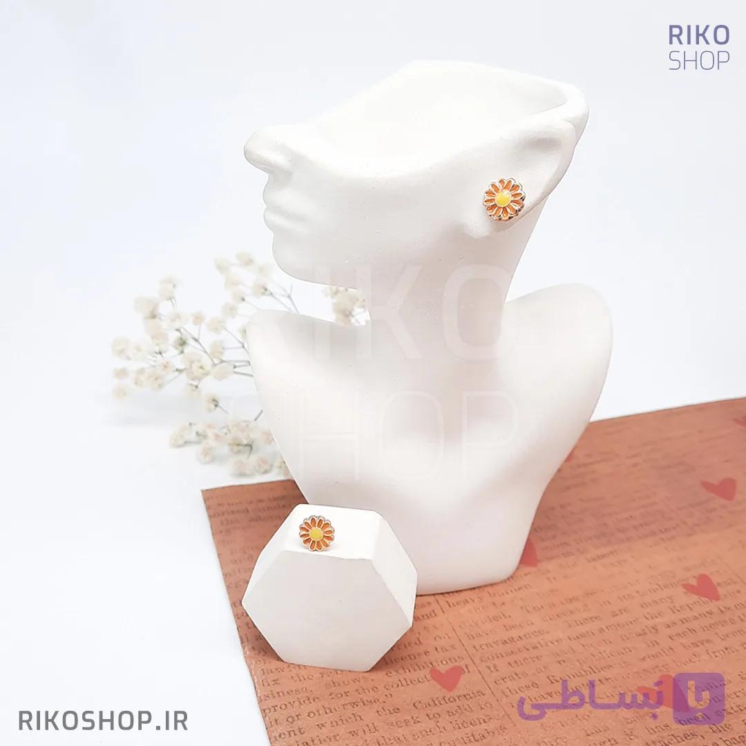 گوشواره بیخ گوشی بابونه نارنجی