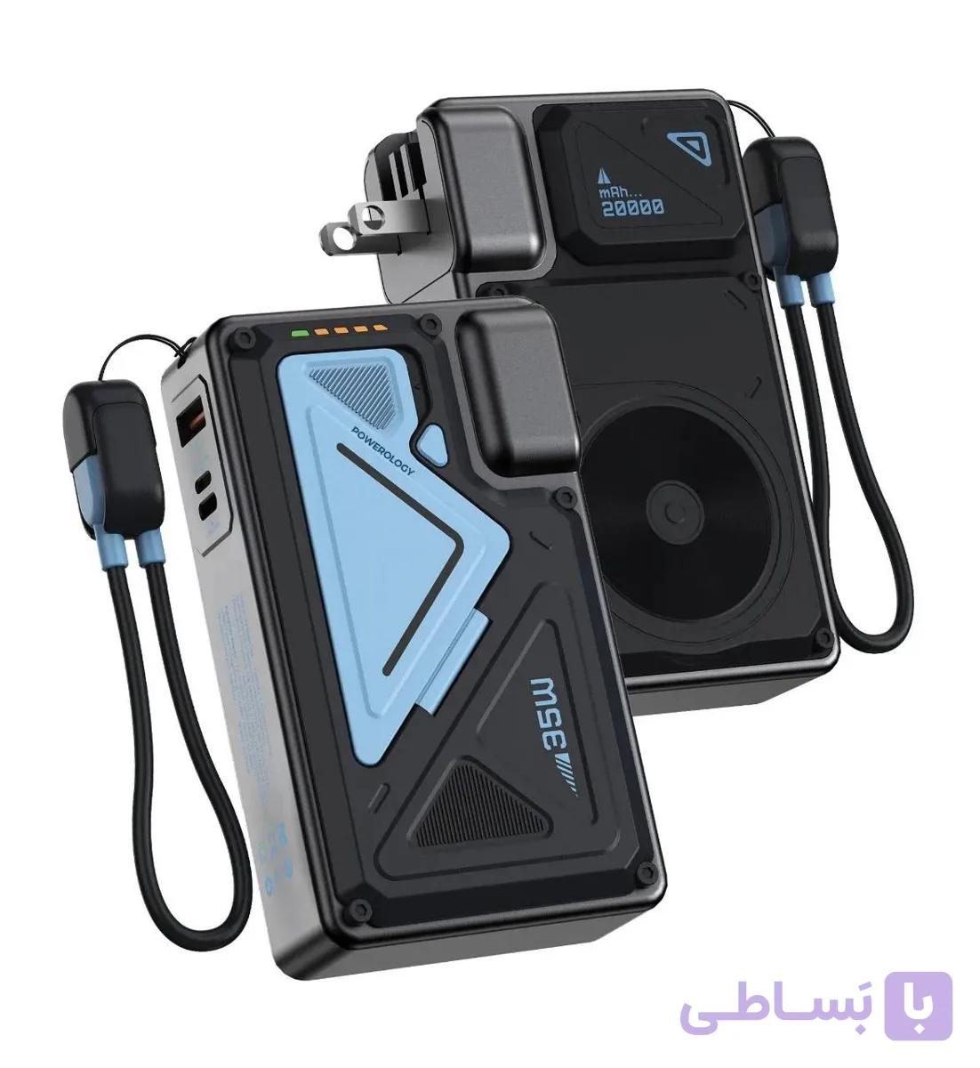 پاوربانک و شارژر دیواری ۲ کاره (2-in-1) از برند Powerology — تصویر 1