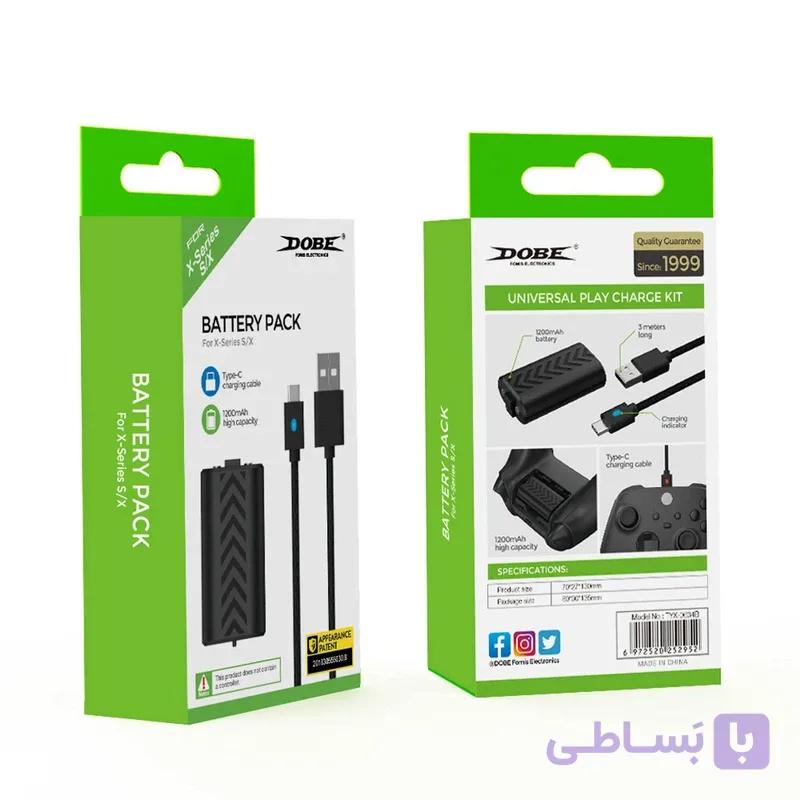 باتری قابل شارژ Dobe مدل TYX-0634B مناسب برای Xbox Series به همراه کابل USB-C — تصویر 1