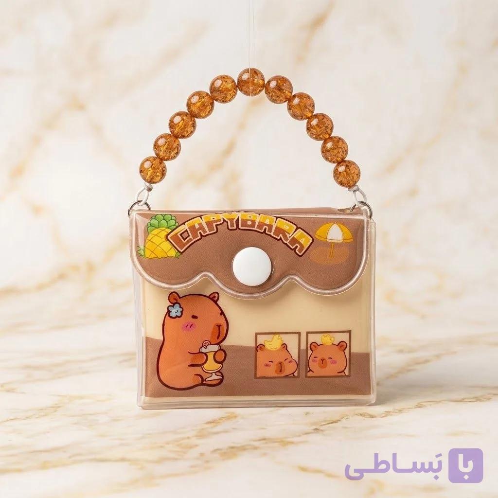 مینی دفترچه یادداشت فانتزی طرح کاپی‌بارا مدل کیف‌دستی — تصویر 1