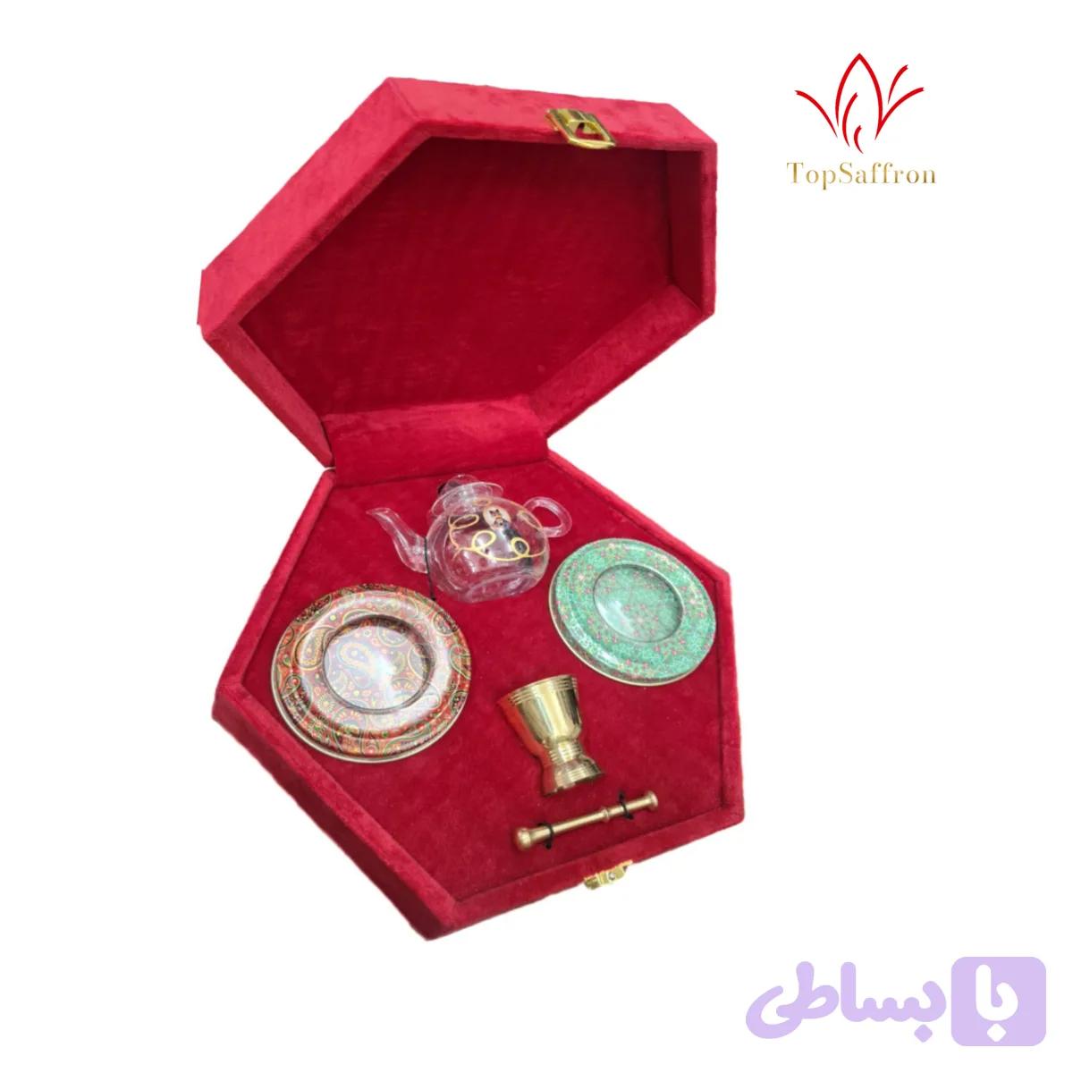 پک هدیه شش ضلعی زعفران — تصویر 1