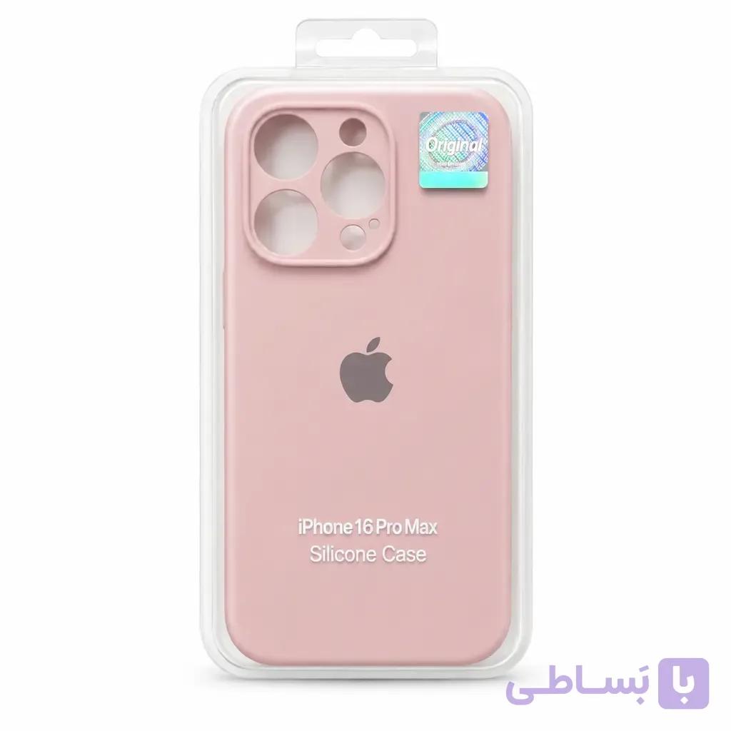 خرید قاب سیلیکونی آیفون 16 پرومکس با محافظ لنز اصلی پاک کنی — تصویر 1