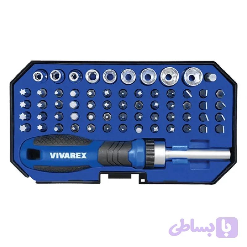 پیچ گوشتی وبکس جغجغه ای ویوارکس مدل vr6365-sd مجموعه 64 عددی