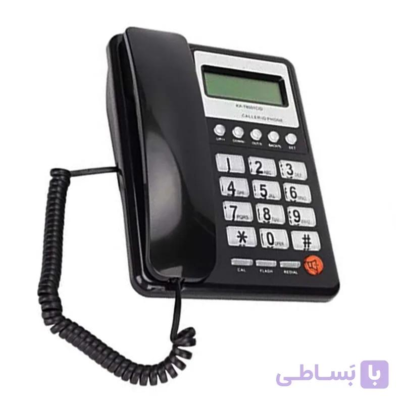 تلفن رومیزی پاشافون 8001 دکمه شیشه ای — تصویر 1