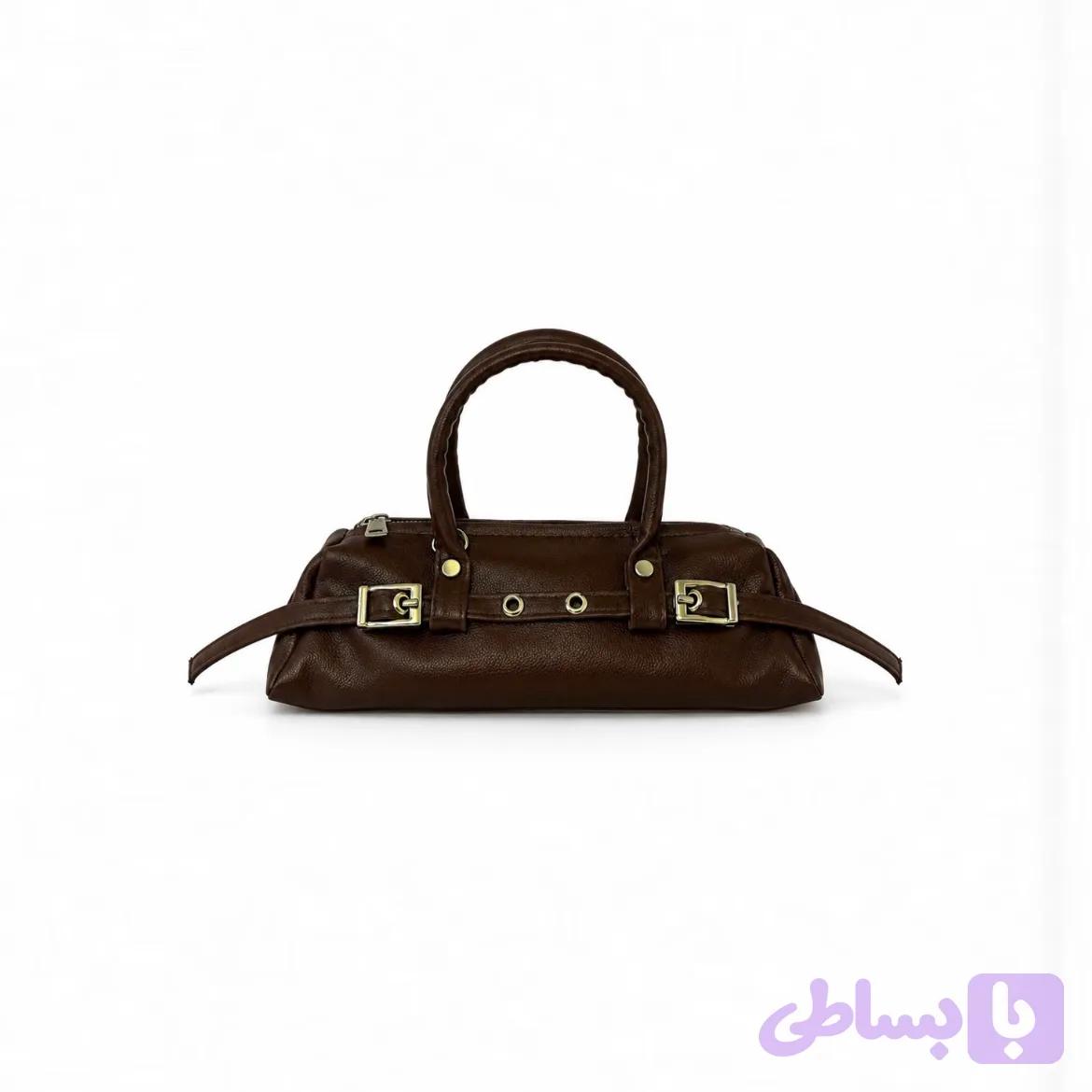 کیف سگک‌دار قهوه‌ای