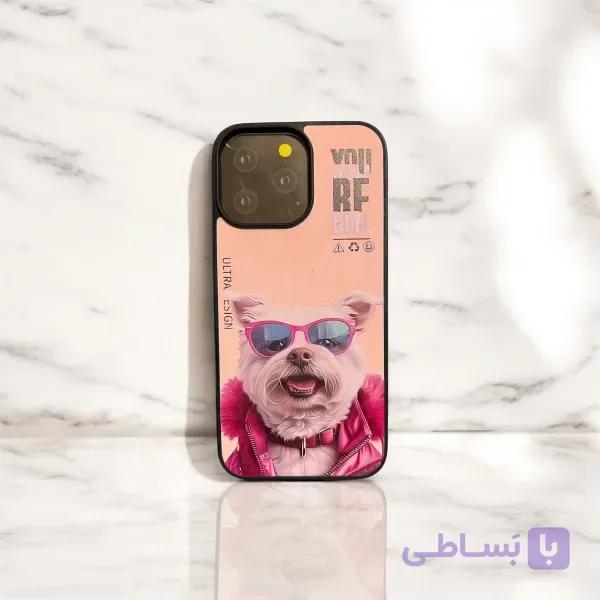 قاب پارچه ای طرح nimmy گربه عینکی آیفون 16promax