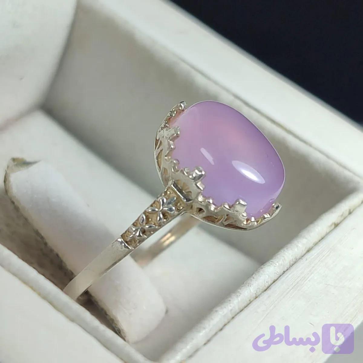 انگشتر عقیق سوسنی کد 5238 — تصویر 1