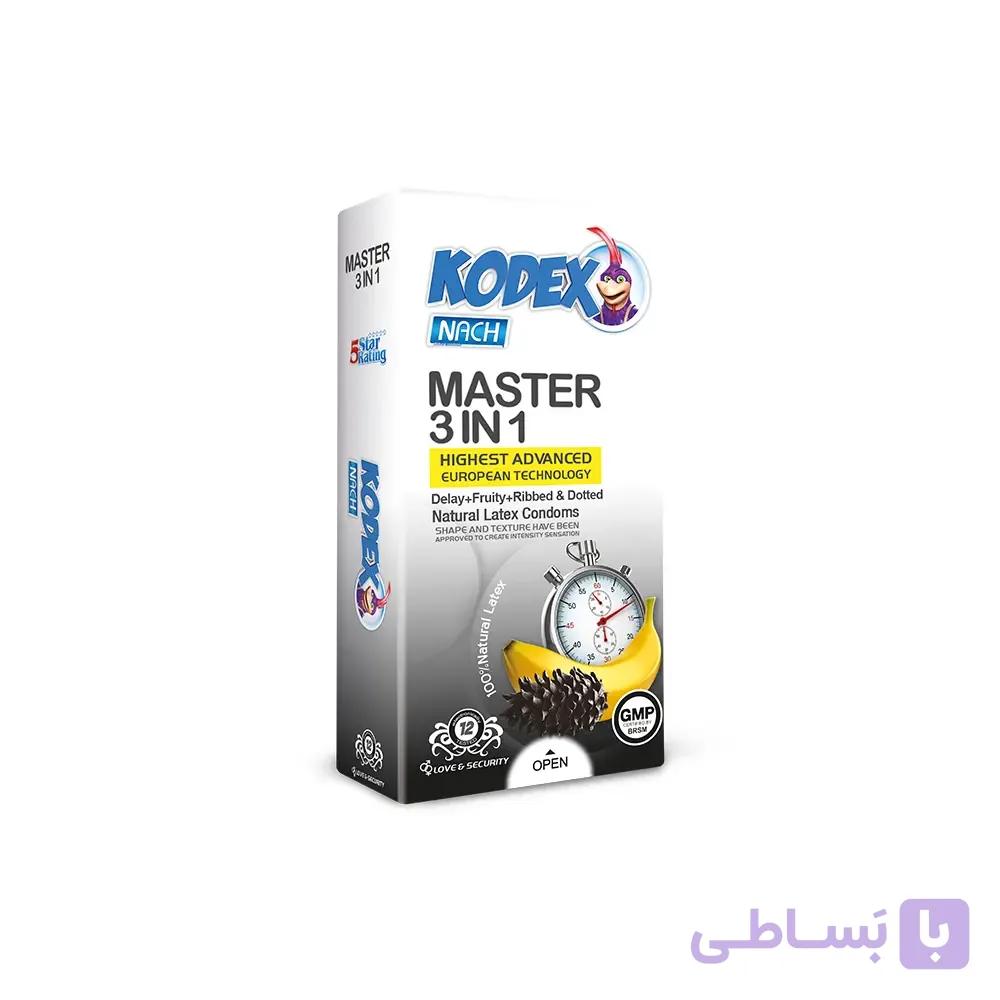 کاندوم تاخیری کدکس مدل Master 3 In 1 بسته 3 عددی – ساده