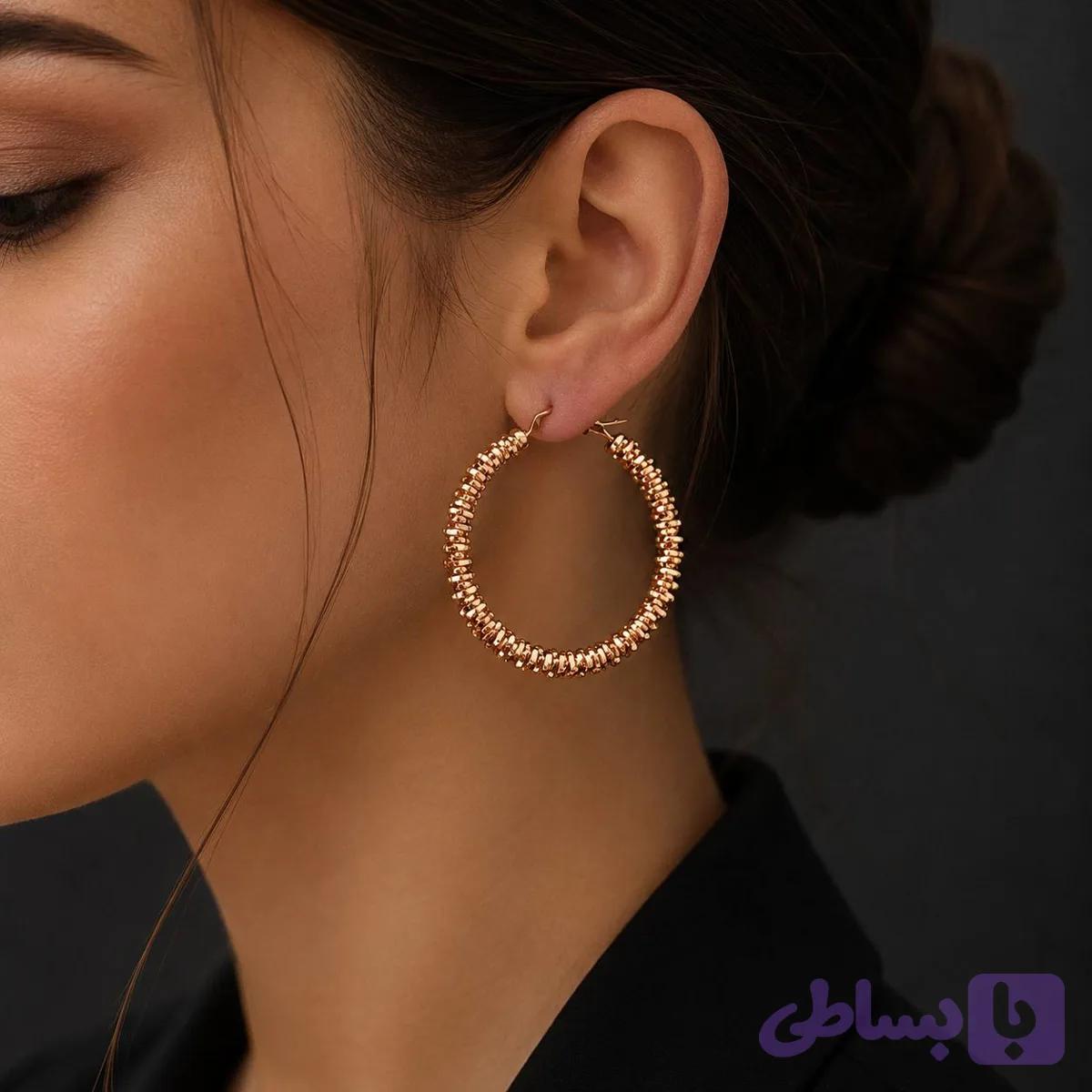 گوشواره طرح طلا ژوپینگ - اکسسوری و بدلیجات آمیتیس