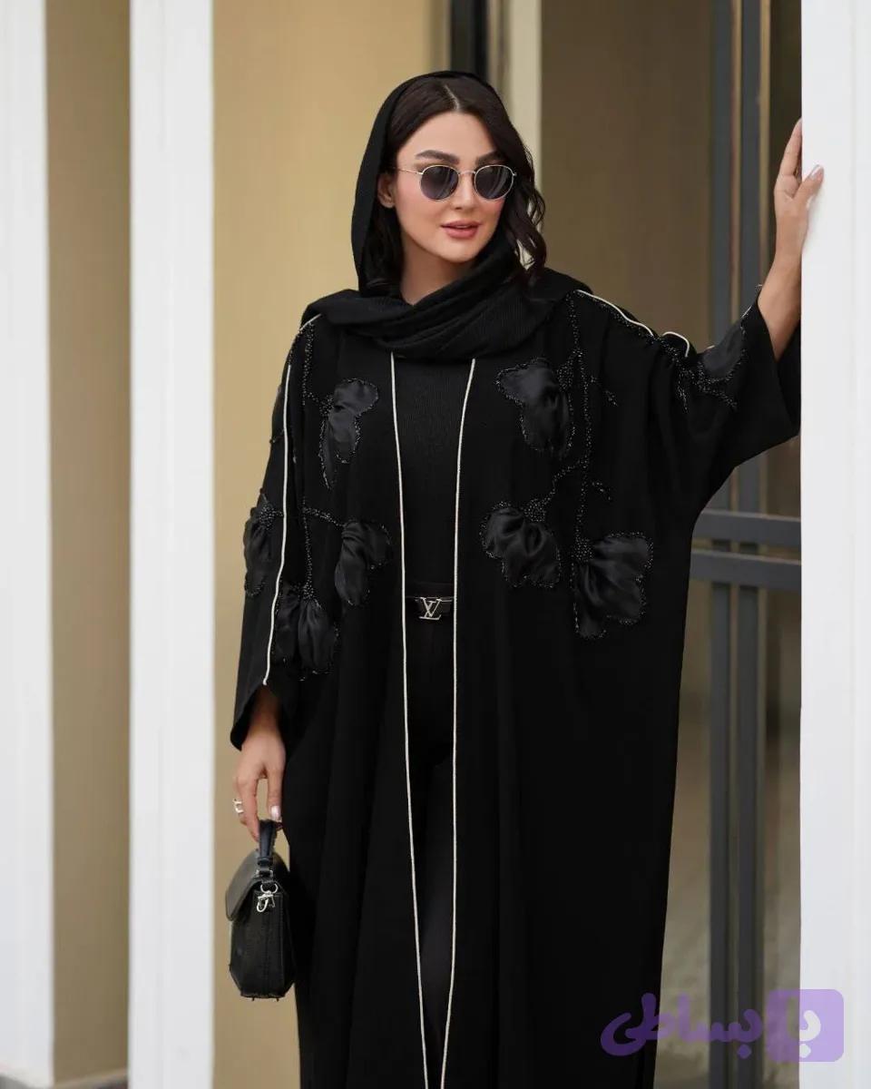 عبا سنگدوزی شده مدل گل برجسته