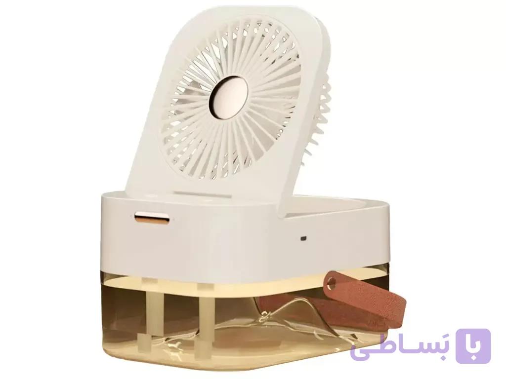 پنکه رومیزی مرطوب‌کننده و چراغ خواب مدل DUAL SPRAY NIGHT LIGHT Q7 — تصویر 1