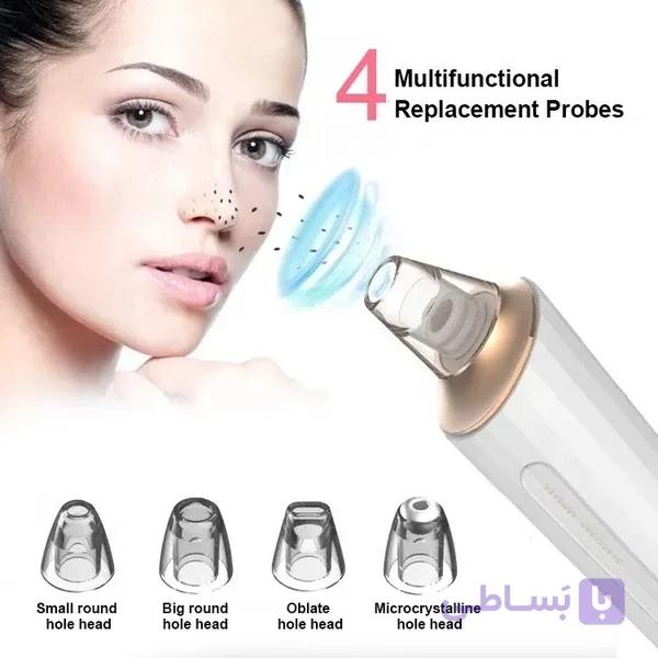 دستگاه میکرودرم ۴کاره مکنده جوش سرسیاه و پاکسازی پوست (Blackhead Remover) — تصویر 1