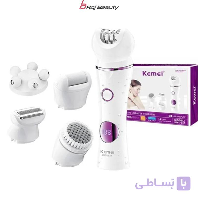 دستگاه اپلیدی سنگ پا ماساژور فیس براش5کاره کیمی Kemei KM-7937 — تصویر 1