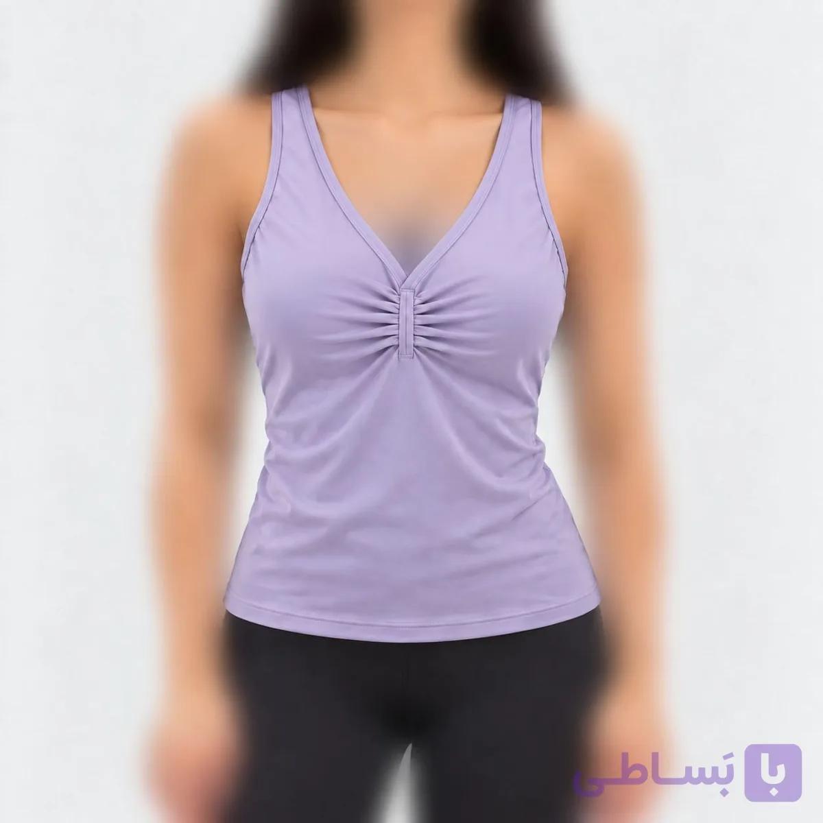 تاپ ورزشی زنانه وارداتی مدل کاپ دار UP-N5580