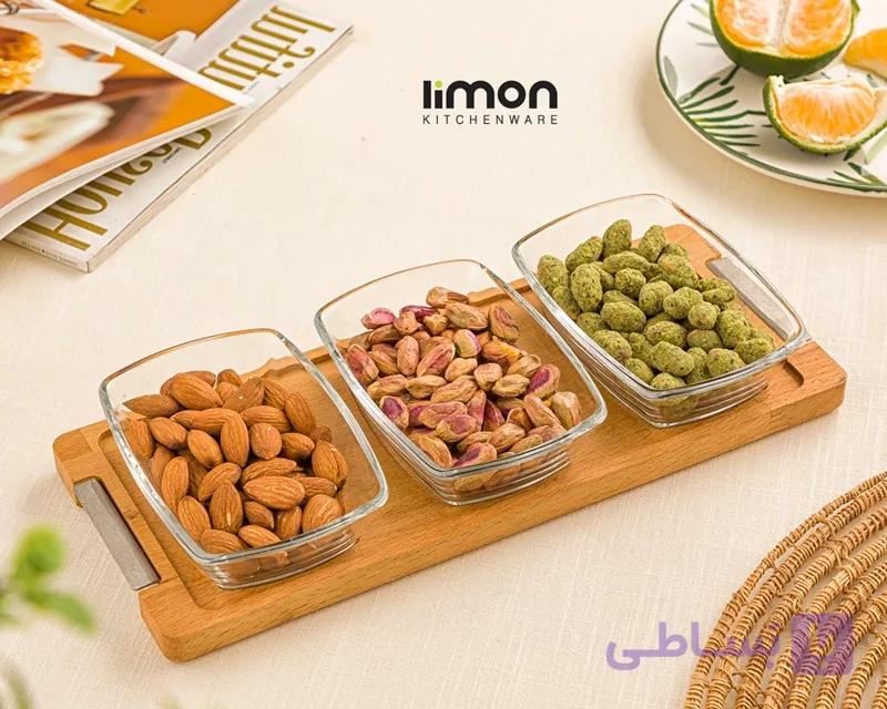 اردو خوري کوچک پایه چوبي لیمون — تصویر 1