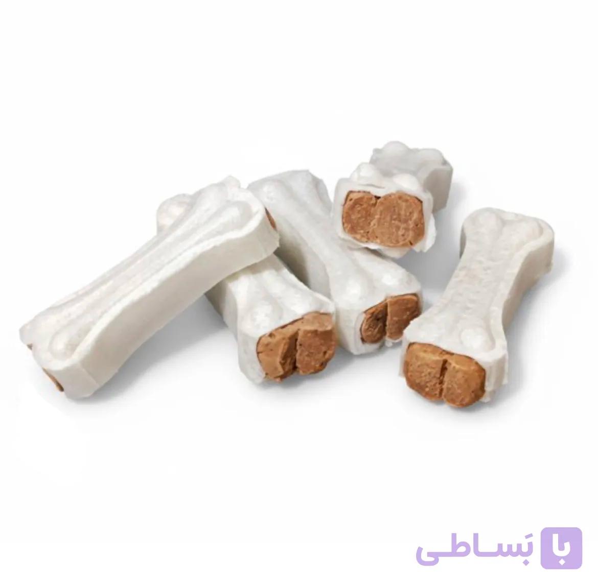 استخوان تشویقی سگ یو اس پت مغزدار فلورایدی 1 عددی 5 سانتی متر