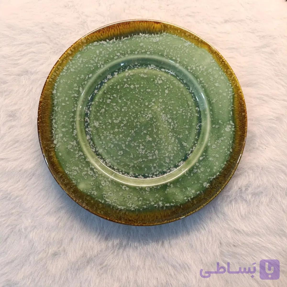 بشقاب پلو خوری و خورشت خوری رنگ سبز — تصویر 1