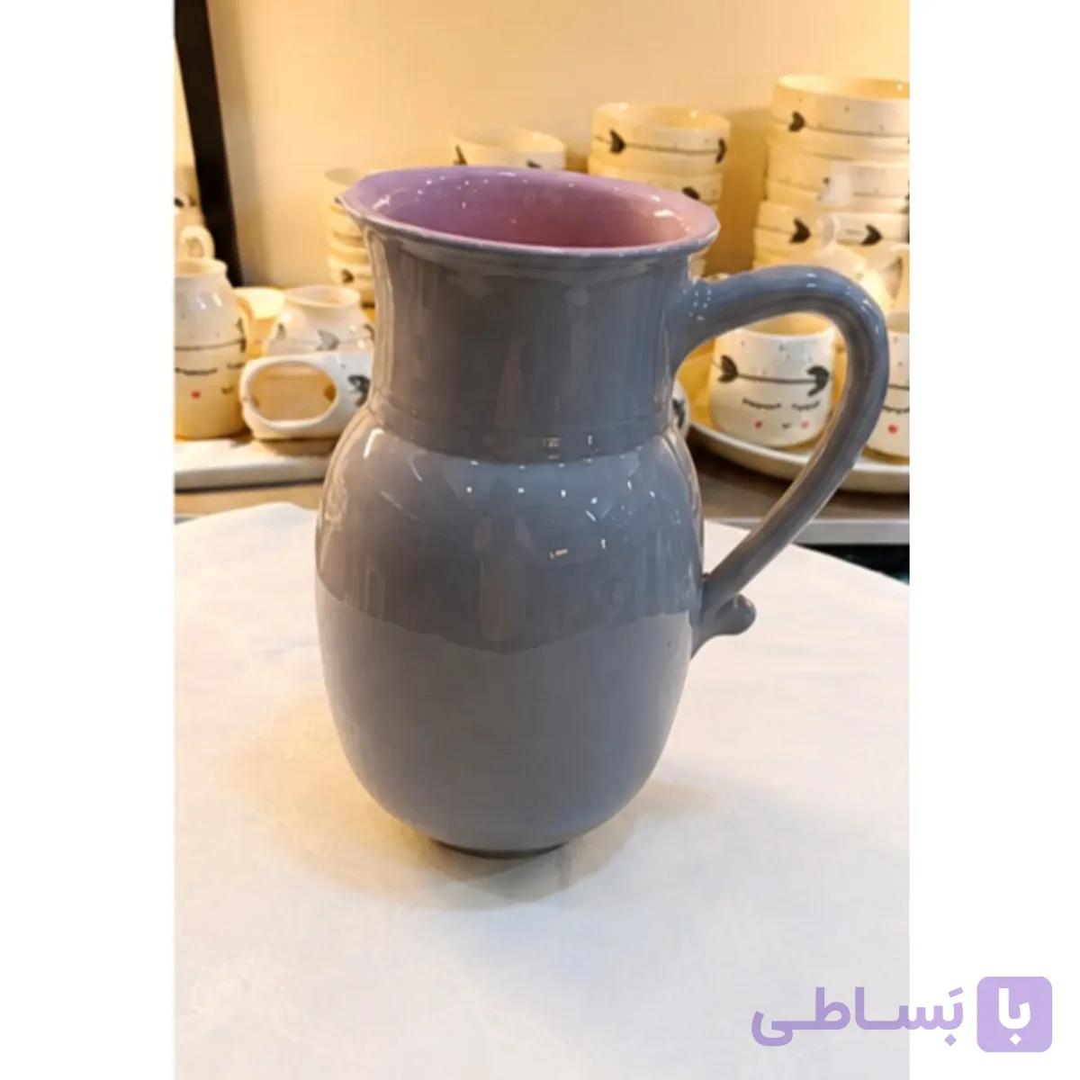 پارچ آب طرح صورتی خاکستری — تصویر 1