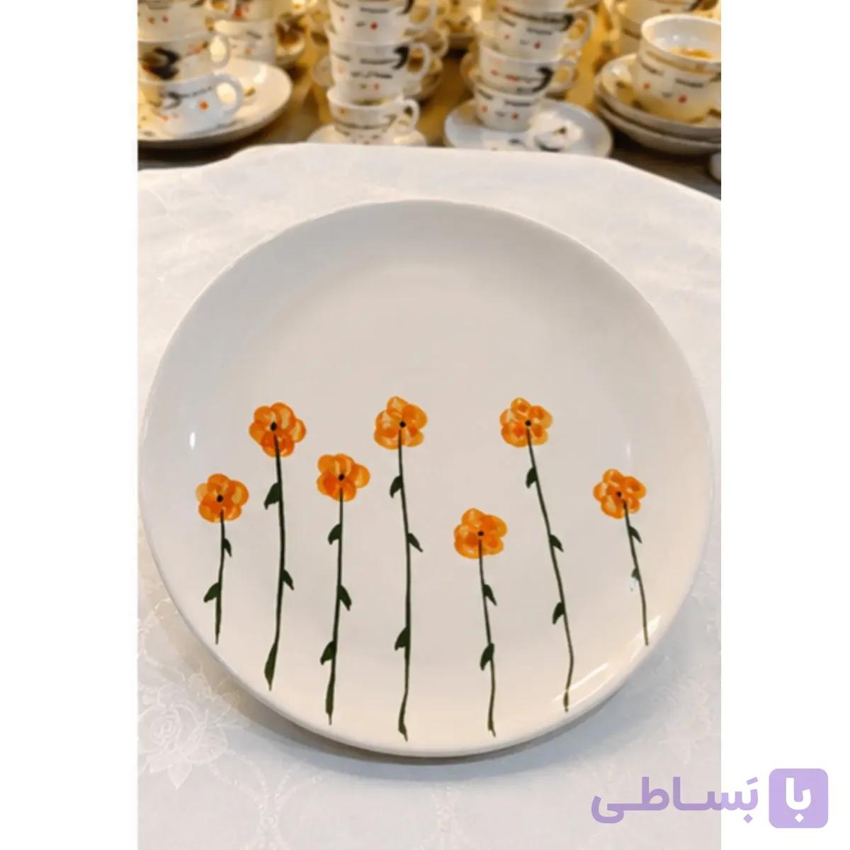بشقاب طرح گل شقایق