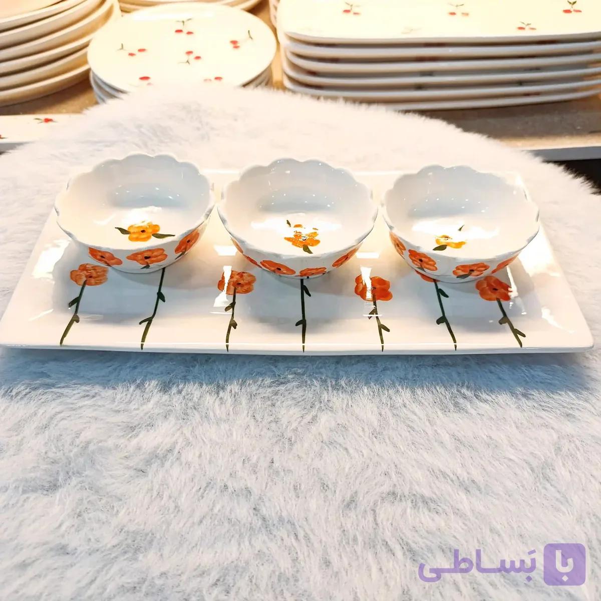 آجیل خوری طرح گل شقایق — تصویر 1