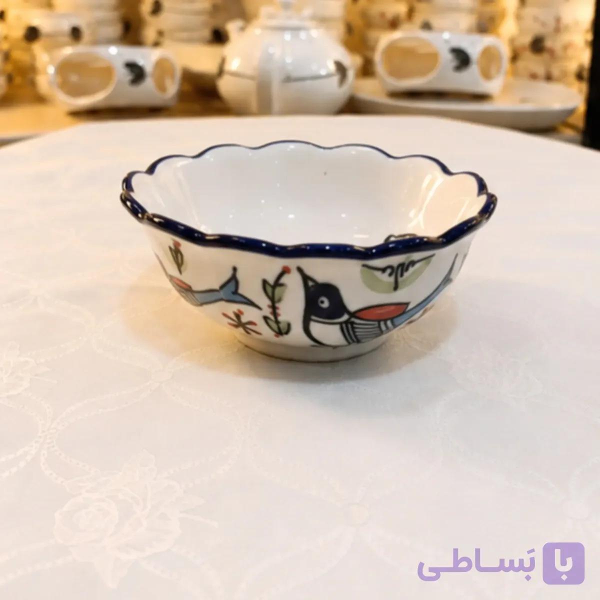 کاسه ماست طرح گنجیشک — تصویر 1