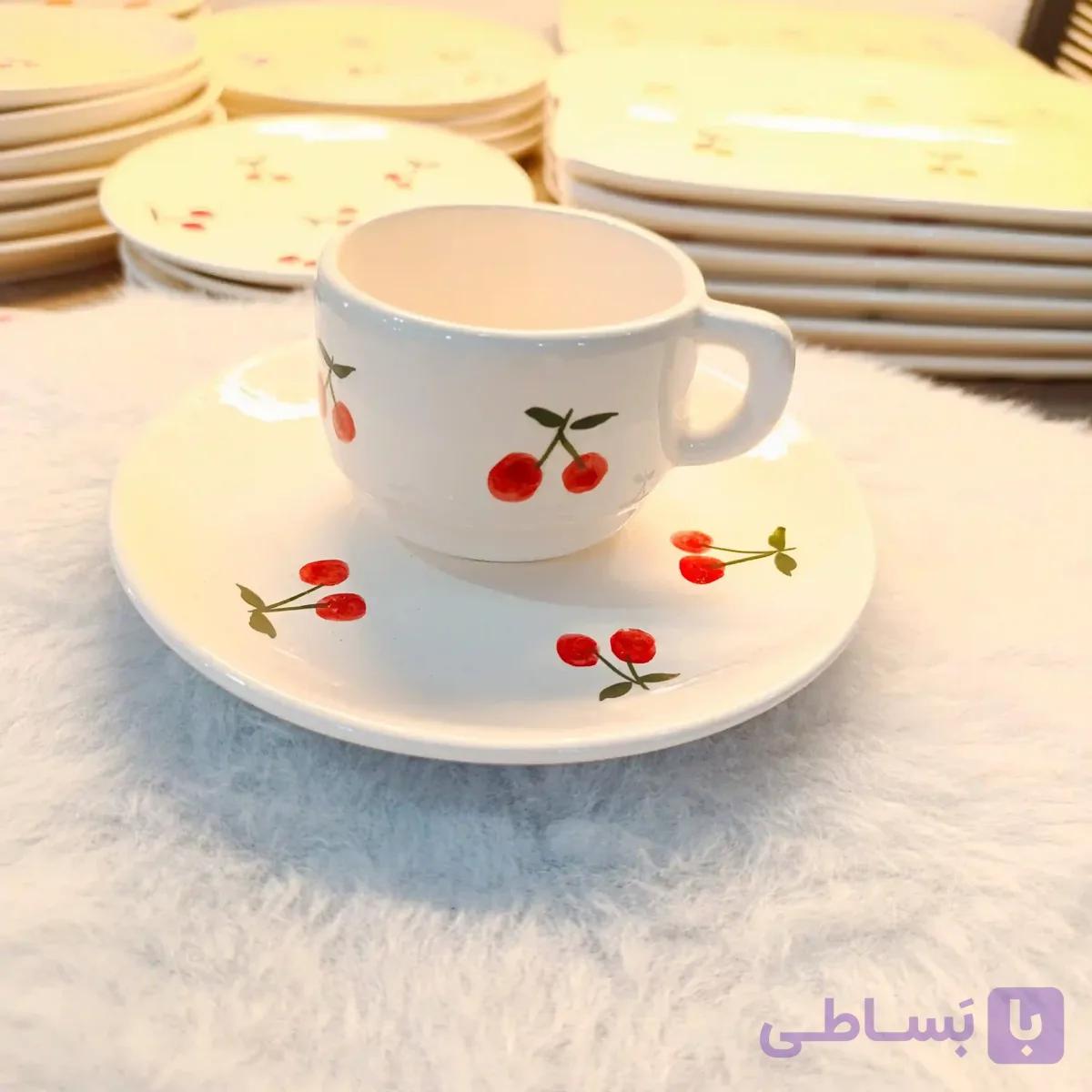 فنجان هتلی طرح گیلاسی — تصویر 1