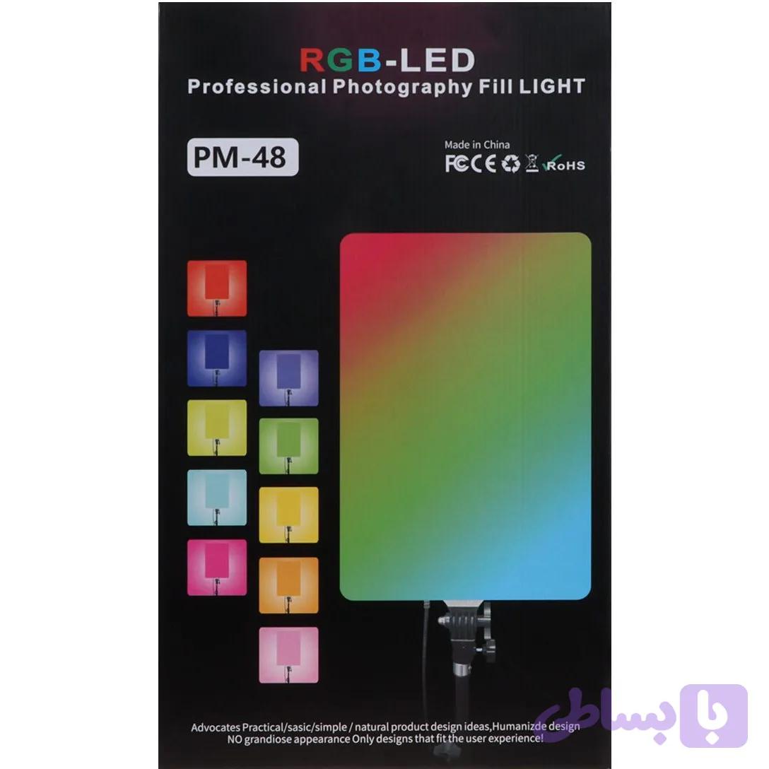 پنل نور حرفه‌ای RGB مدل PM-60 ویژه عکاسی و تولید محتوا