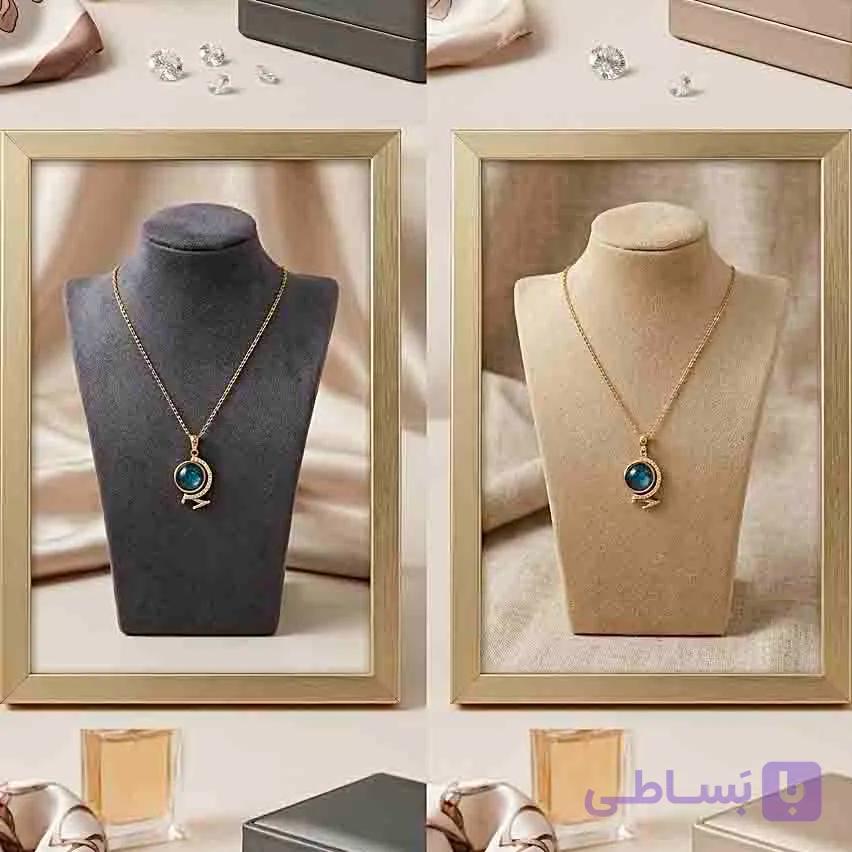گردنبند استیل دخترانه طرح کره کد (5778) — تصویر 1