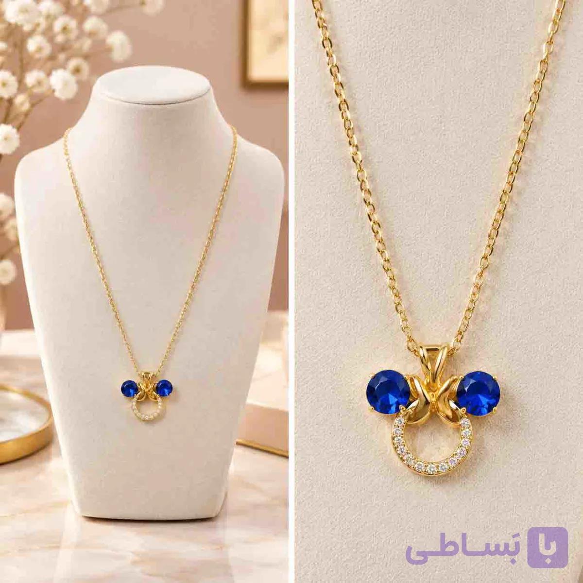 گردنبند استیل دخترانه طرح میکی موس کد (5781) — تصویر 1