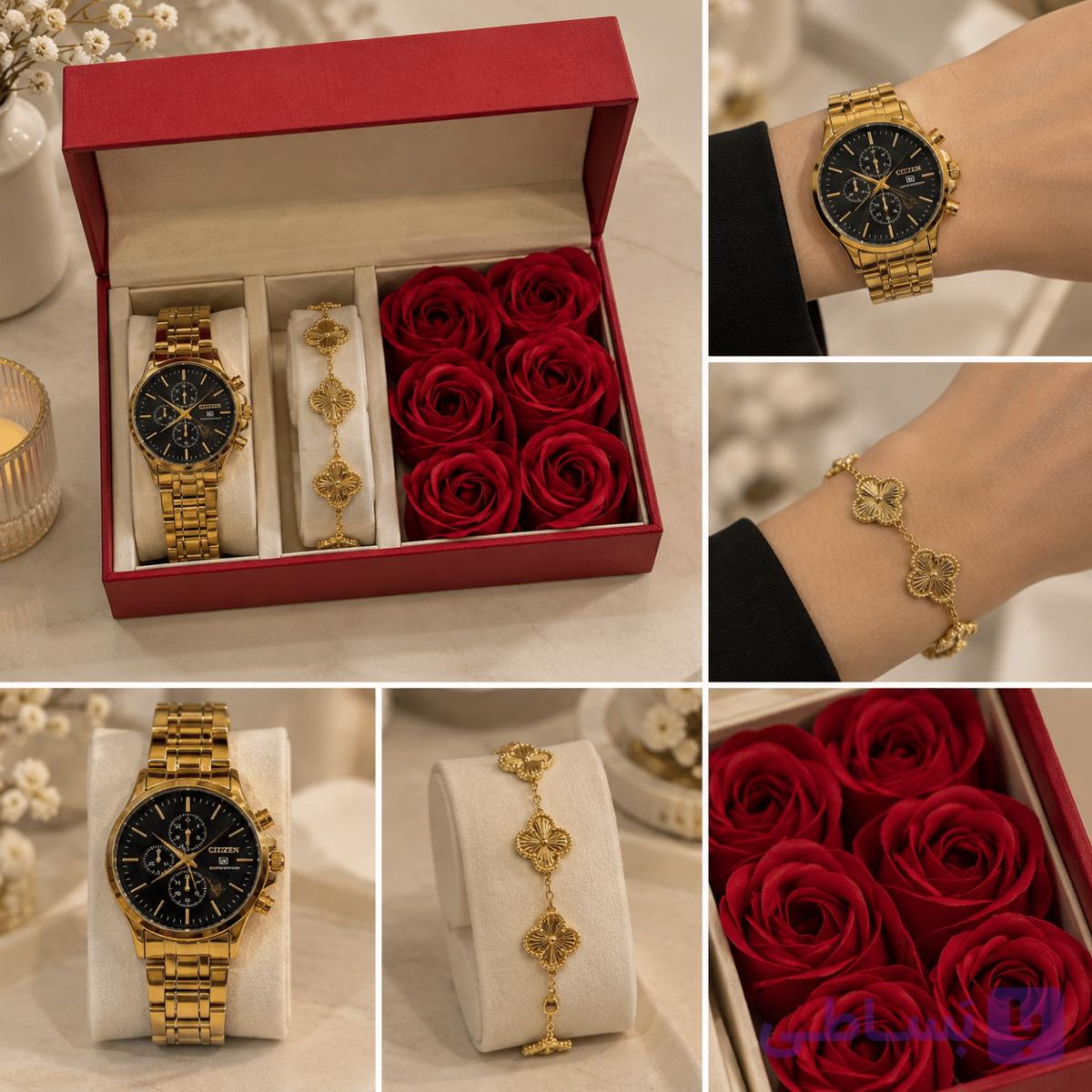 ست زنانه ساعت و دستبند کد (4011) — تصویر 1