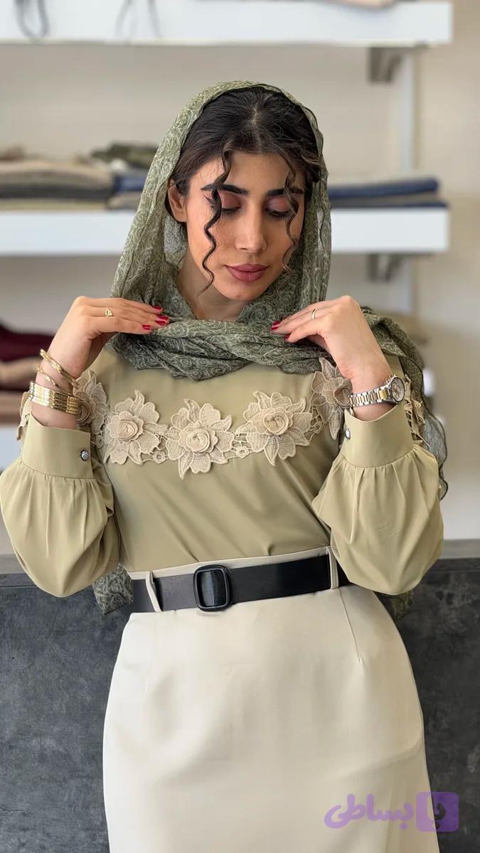 شومیز سینه گل رز