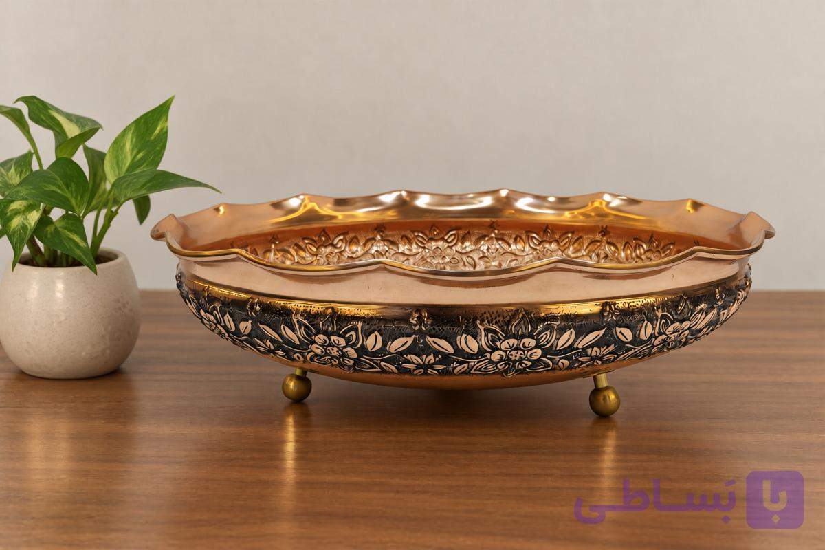 میوه خوری سیاه قلم سه پایه