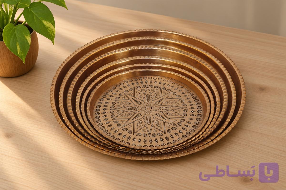 ست سینی پذیرایی مسی نانو