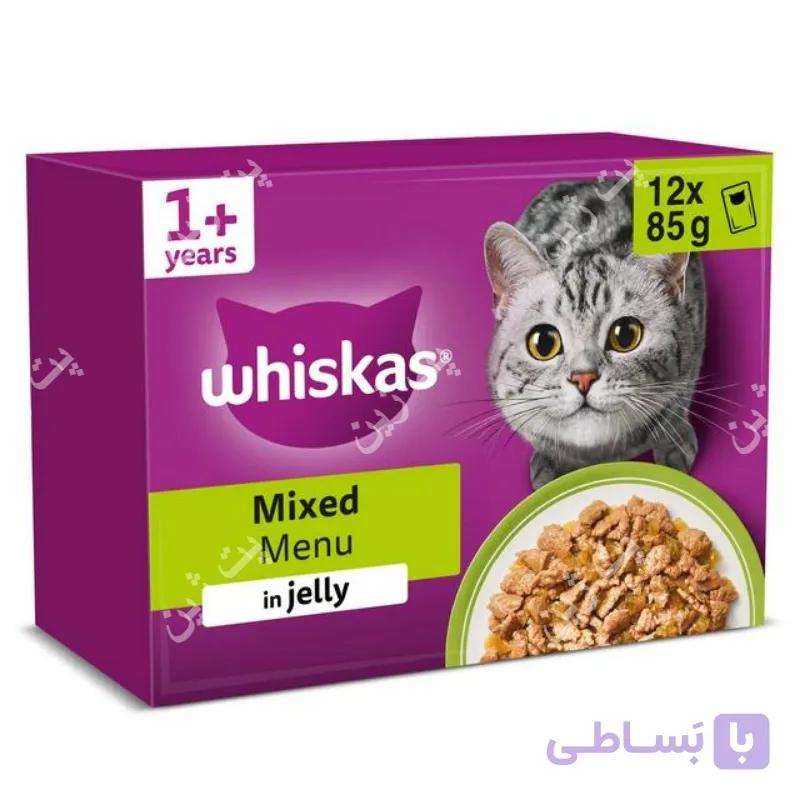 پوچ گربه ویسکاس مدل پک میکس منو در ژله 85 گرم