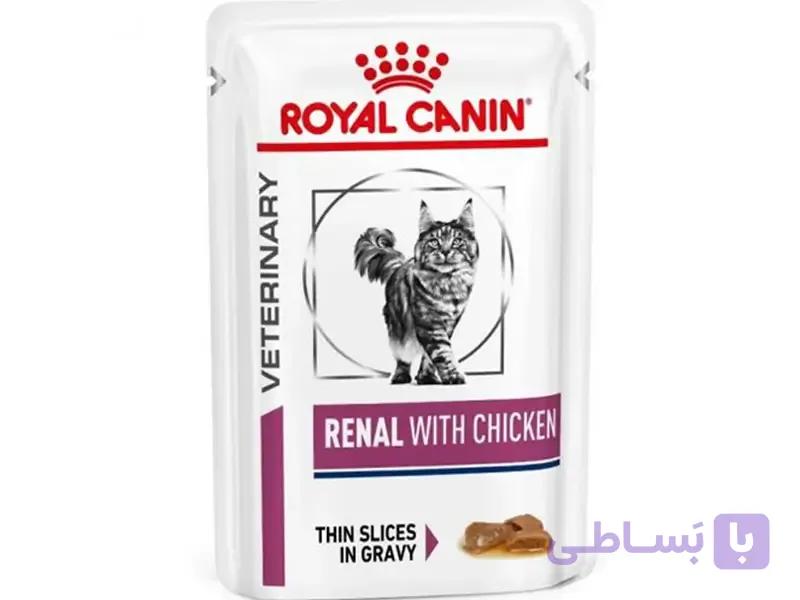 خرید پوچ گربه رویال کنین رنال طعم مرغ 85 گرم | پت ژین