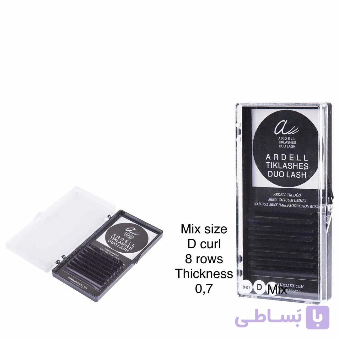 مژه والیوم میکس سایز مشکی آردل۸ردیفه-۰٫۷ فرD — تصویر 1