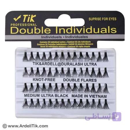 مژه دبل الترا بلک بدون گره در ۳سایز-تیکTIK DOUBLE