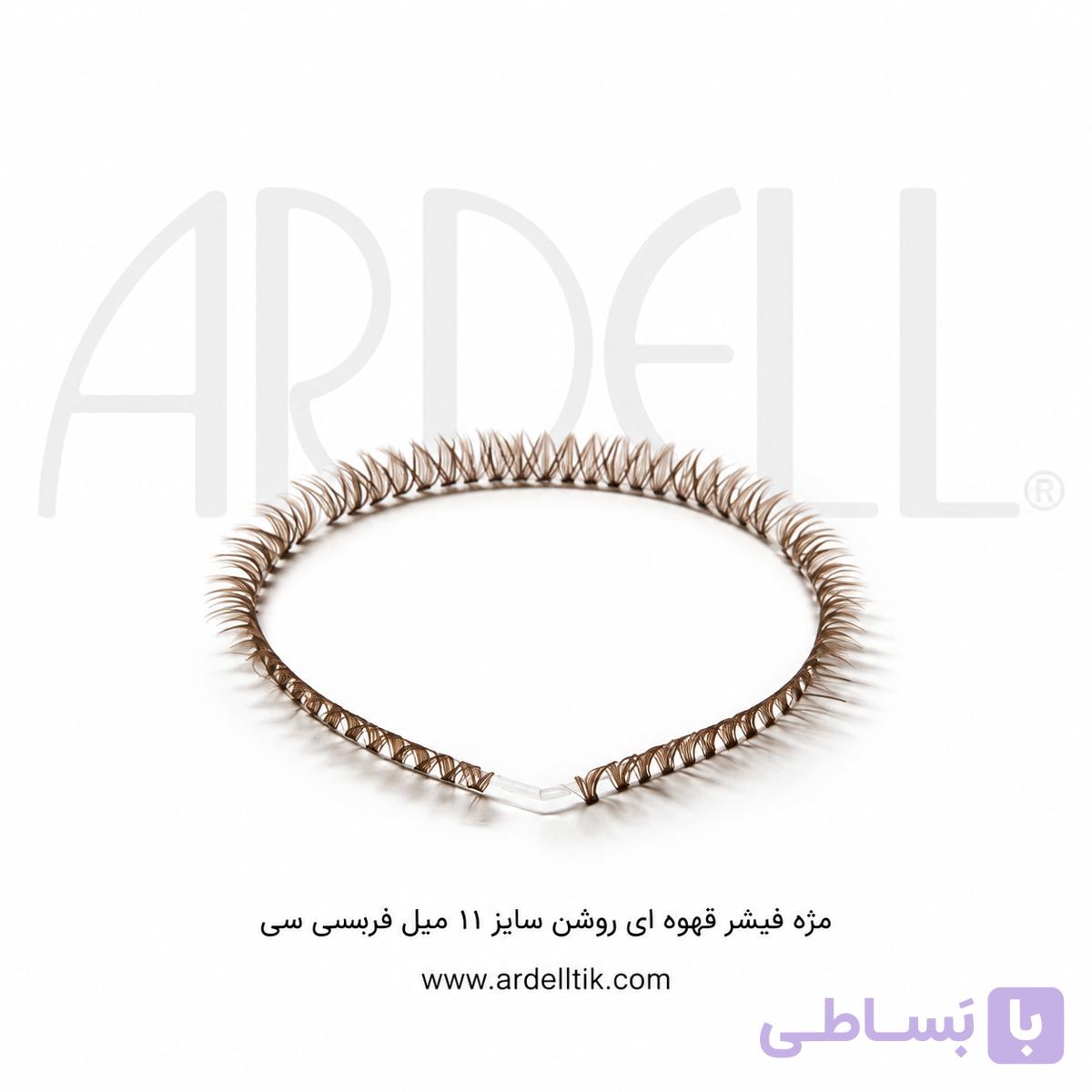 مژه فیشر قهوه‌ای روشن آردل 11میل  فر CC بسته 2 ریسه — تصویر 1