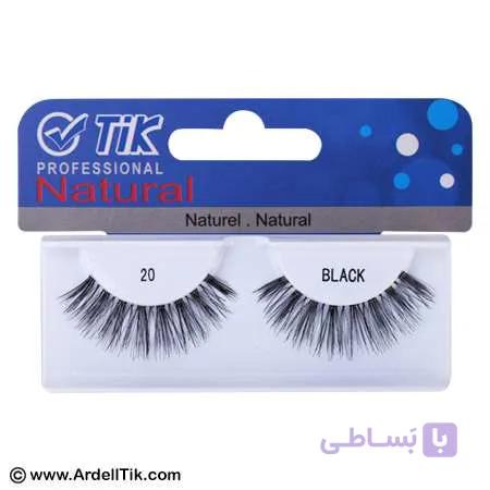 مژه جفتی تیک – نخ نامرئی – شمارهTIK-20طلقی سفید