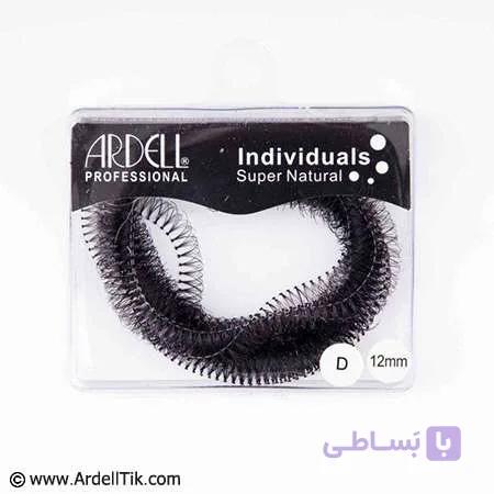 مژه ریسه ای ۱۰ریسه ای ۱۲ میل مدل فر D آردل ARDELLمو طبیعی ۱۰۰% — تصویر 1