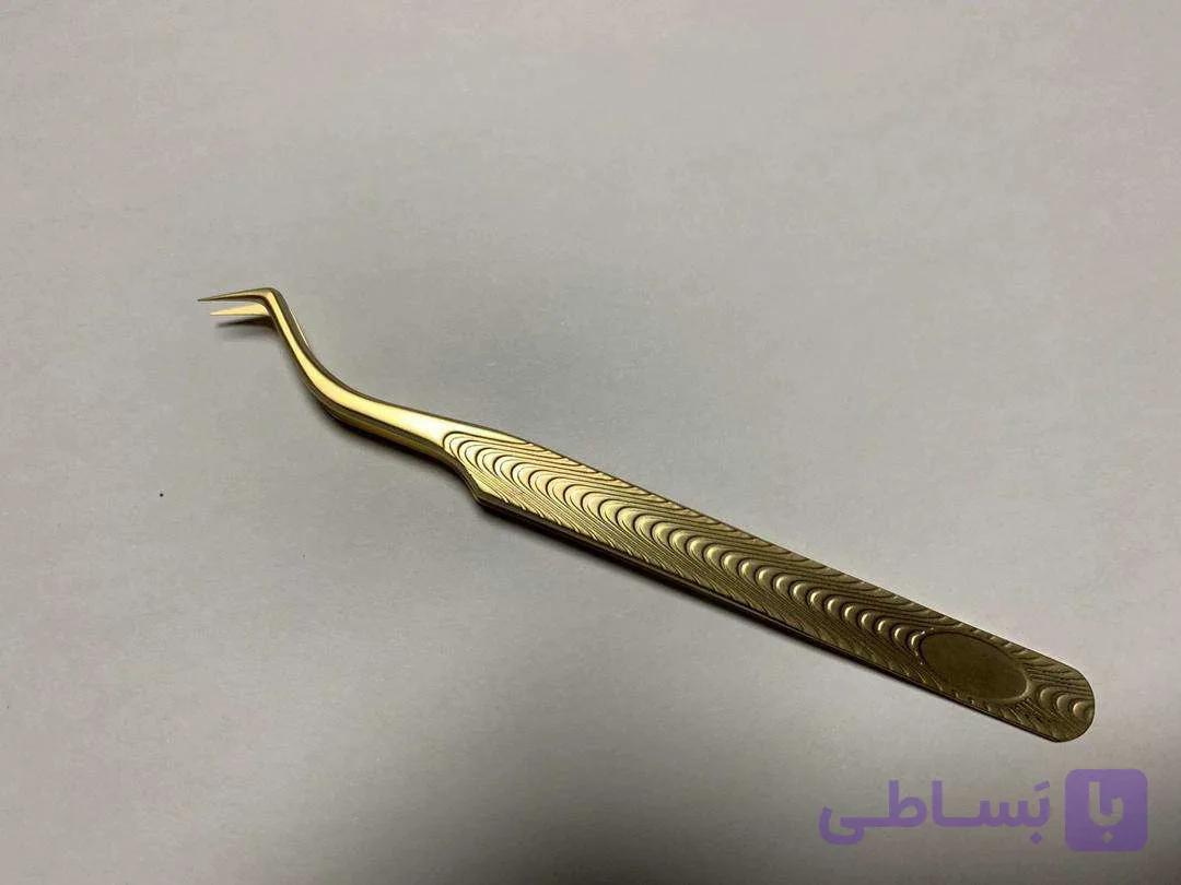 انبر مژه 65 درجه استیل دست ساز