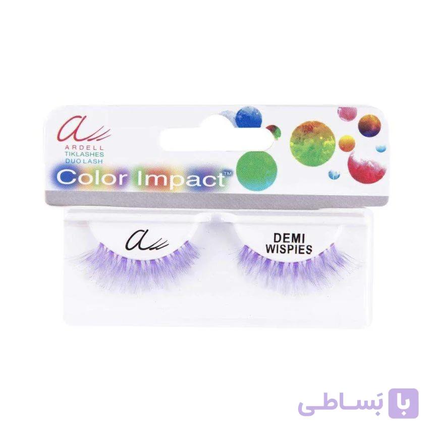 مژه دمی ویسپایس رنگی بنفش — تصویر 1