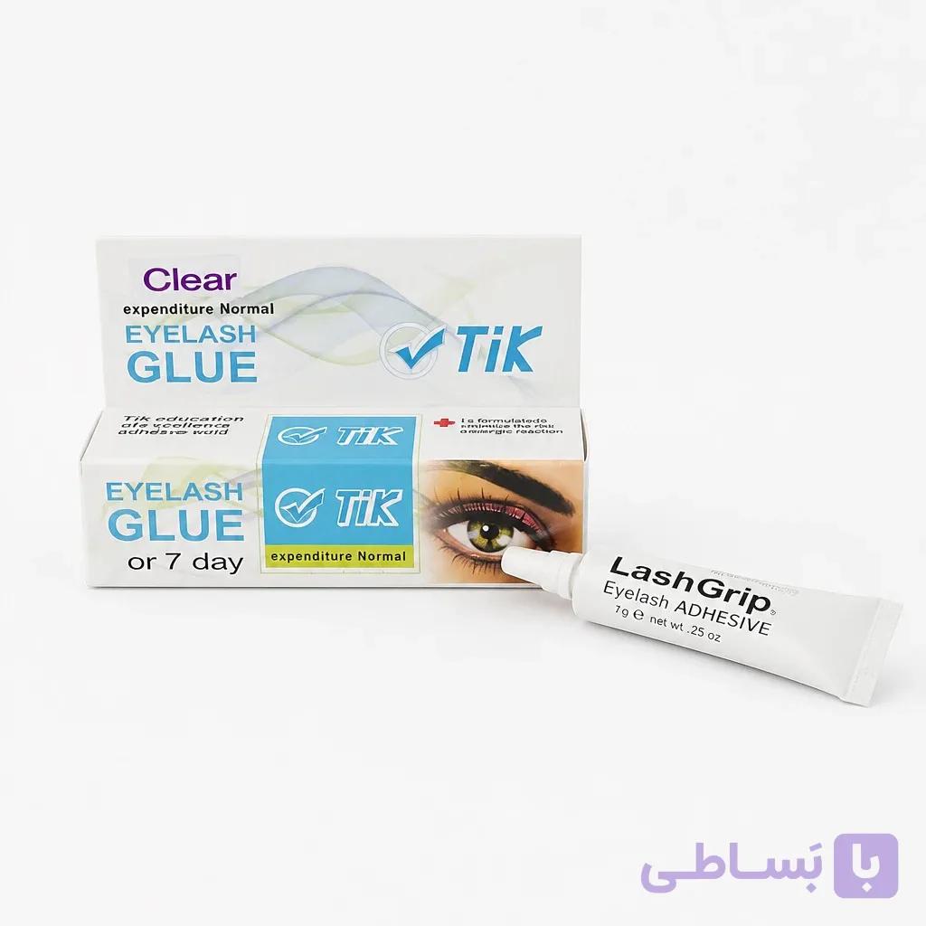 چسب مژه موقت تیوپی سفید( بیرنگ)برند TIK با دوام