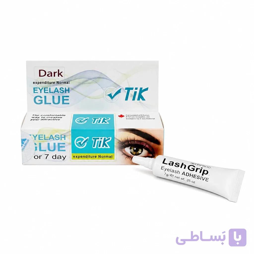 چسب مژه موقت تیوپی مشکی برند TIK با دوام