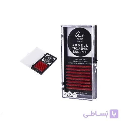 مژه رنگی والیوم رنگ قرمز۱۲میل آردل — تصویر 1