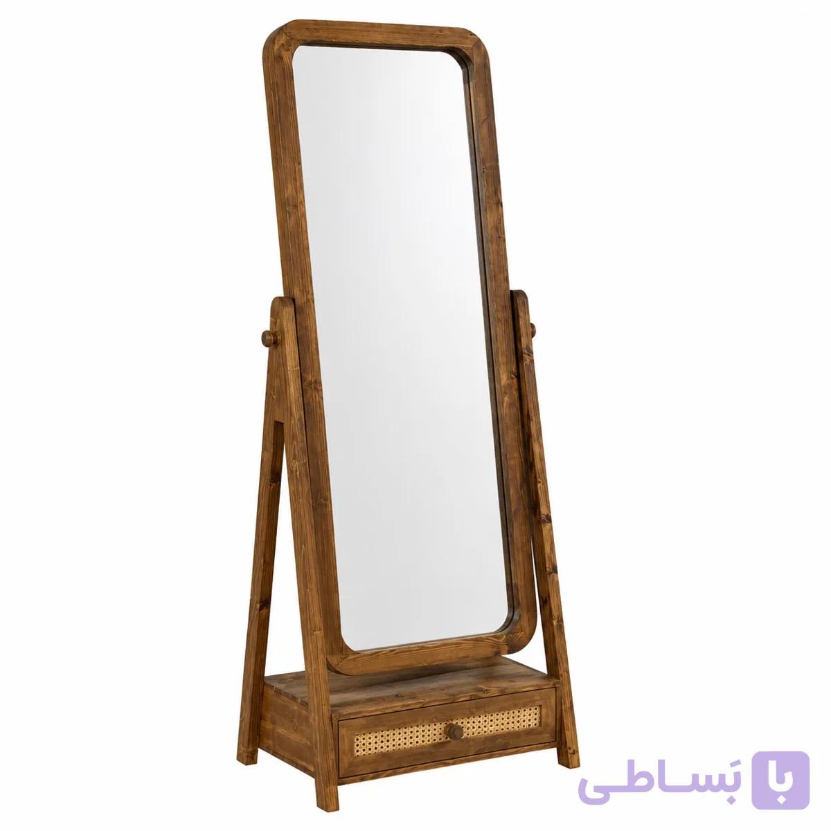 آینه قدی دکوراتیو کشودار مدل بامبو — تصویر 1