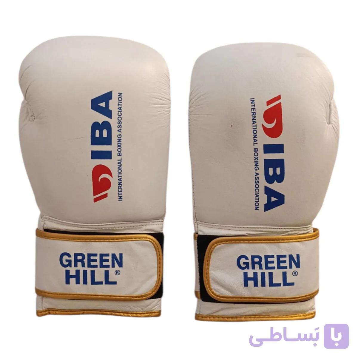 دستکش بوکس Green Hill مدل IBA چرم طبیعی | ۱۰ و ۱۲ اونس — تصویر 1