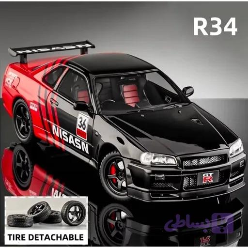 ماکت ماشین فلزی نیسان اسکای لاین جی تی آر R34 مقیاس 1.18 — تصویر 1