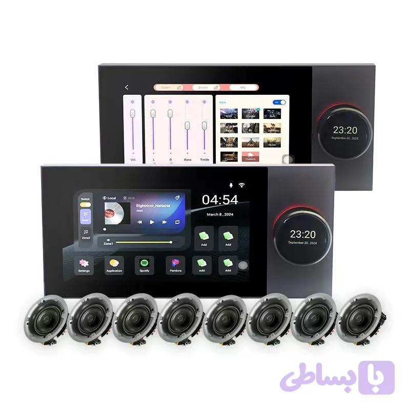 تاچ پنل و امپلی فایر 10 اینچ 8 خروجی