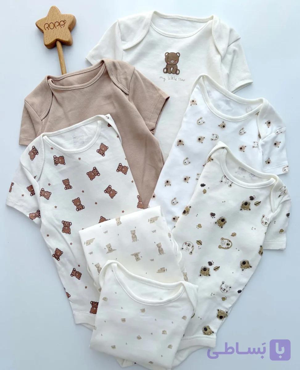 بادی آستین کوتاه نخی طرح تدی — تصویر 1